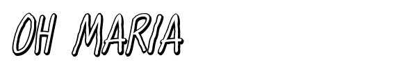 Oh Maria font preview